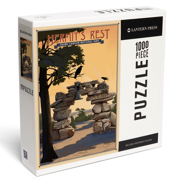 Grand Canyon National Park, Arizona, Hermits Rest, Lithograph National Park Series, Jigsaw Puzzle