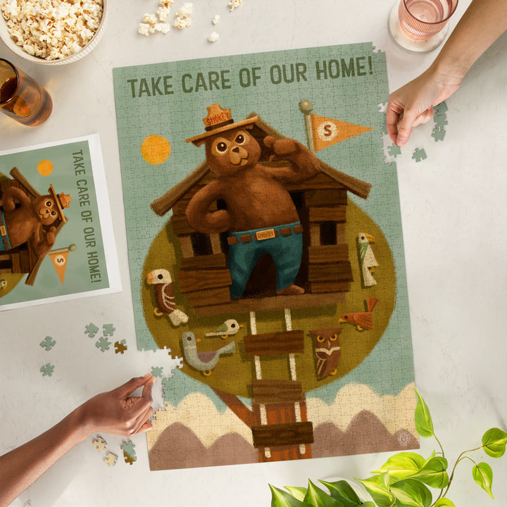 Smokey Bear, Treehouse, Officially Licensed, Jigsaw Puzzle