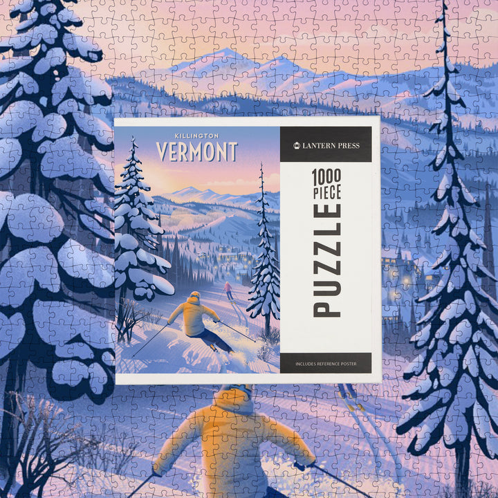Killington, Vermont, Ski for Miles, Skiing, 1000 Piece Jigsaw Puzzle