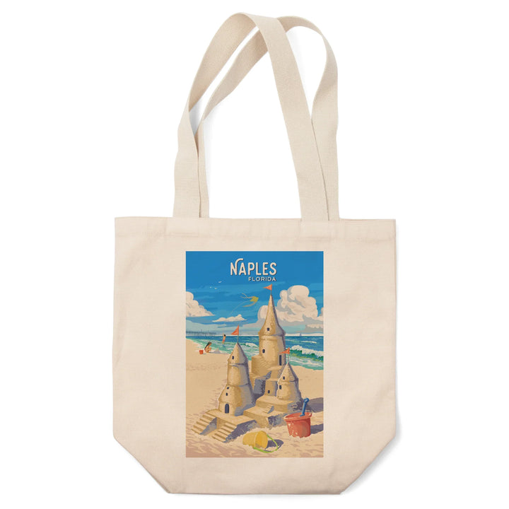 Naples, Florida, Soak up Summer, Sand Castle, Tote Bag