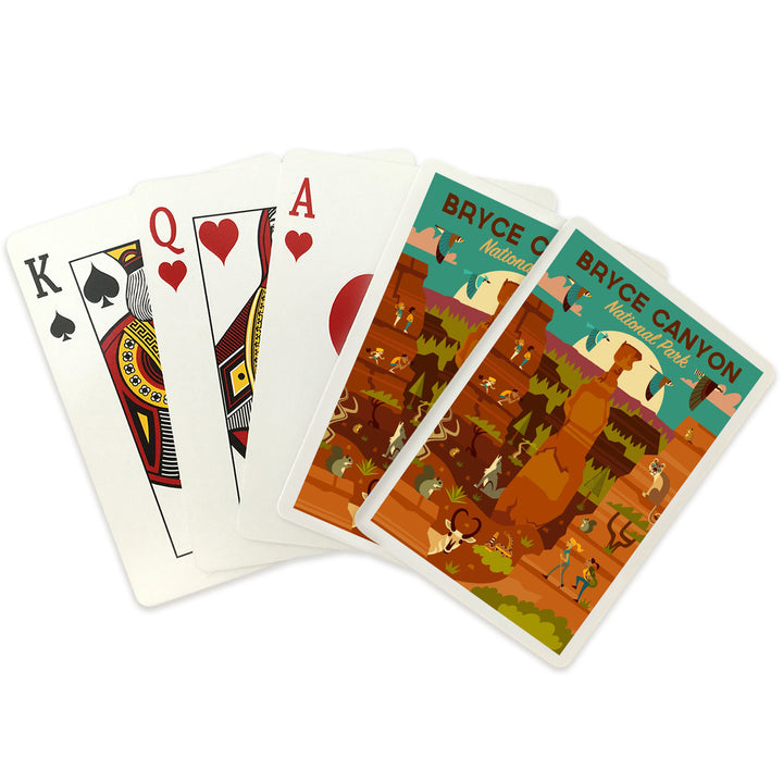 Playing Cards, Bryce Canyon National Park, Utah, Geometric National Park Series, 52 Card Deck with Jokers in Box, Unique Art