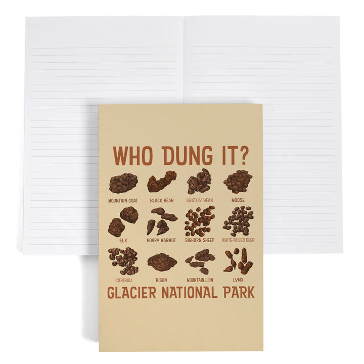 Lined 6x9 Journal, Glacier National Park, Montana, Poop, Lay Flat, 193 Pages, FSC paper