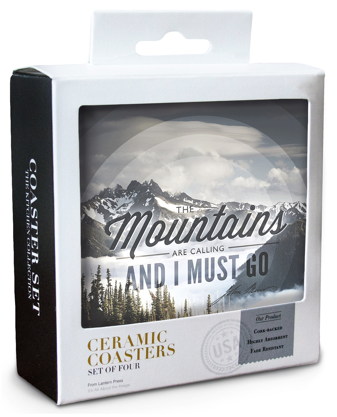 Olympic National Park, John Muir, The Mountains are Calling, Coaster Set