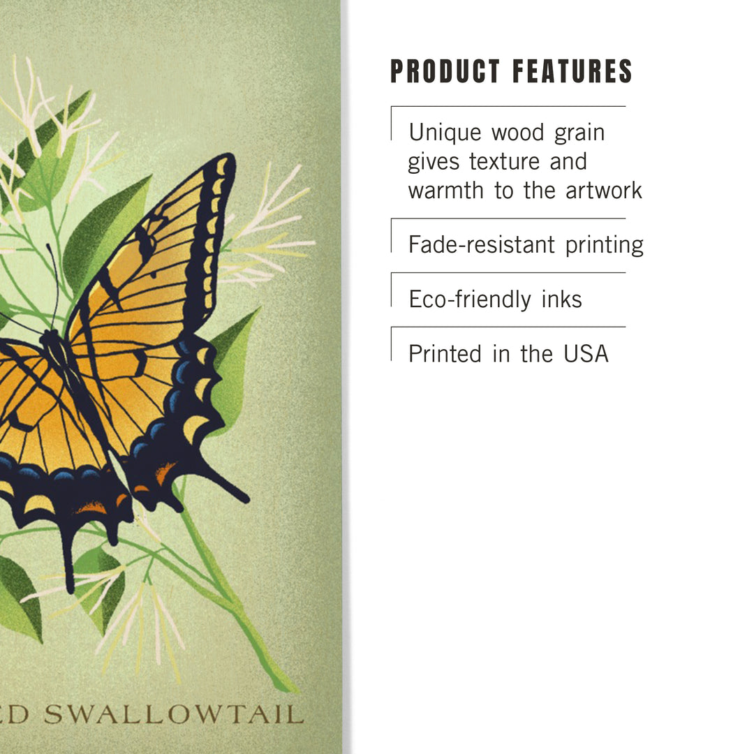 Vintage Flora, Two-Tailed Swallowtail, Wood Sign and Postcards