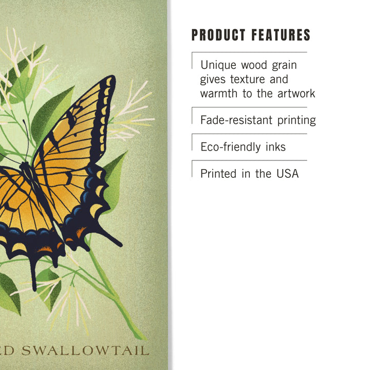 Vintage Flora, Two-Tailed Swallowtail, Wood Sign and Postcards