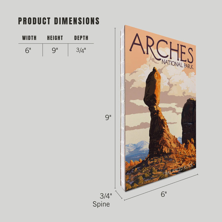Lined 6x9 Journal, Arches National Park, Utah, Balanced Rock, Lay Flat, 193 Pages, FSC paper