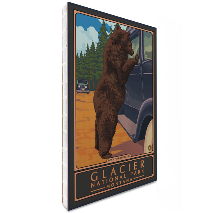 Lined 6x9 Journal, Glacier National Park, Montana, Don't Feed the Bears, Lay Flat, 193 Pages, FSC paper