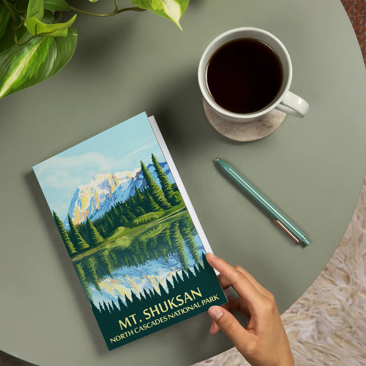 Lined 6x9 Journal, North Cascades National Park, Washington, Mt Shuksan, Lay Flat, 193 Pages, FSC paper