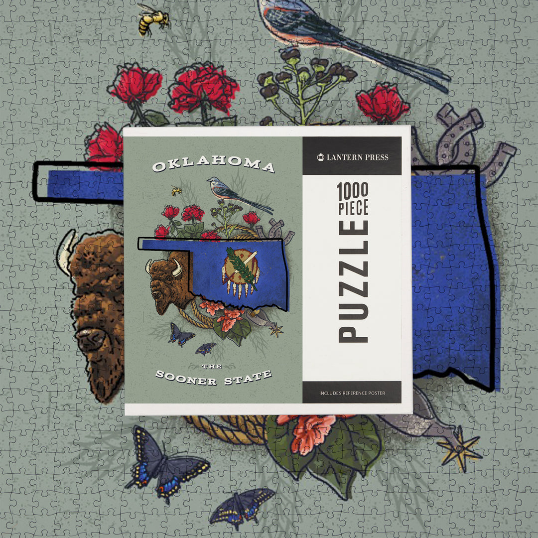 Oklahoma, State Treasure Trove, The Sooner State, Jigsaw Puzzle