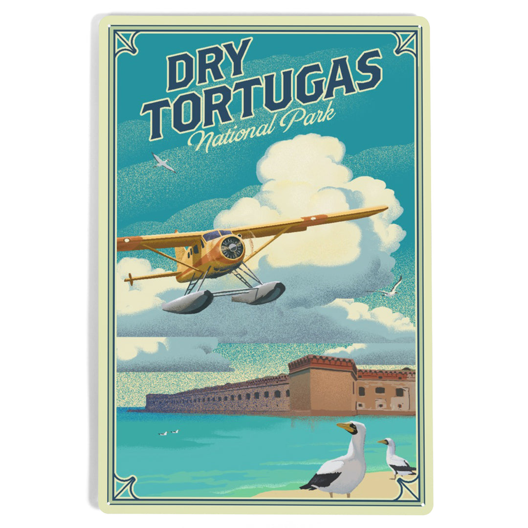 Dry Tortugas National Park, Florida, Lithograph National Park Series, Metal Signs
