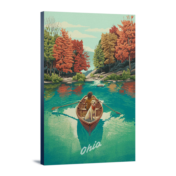 Ohio, Quiet Explorer, Boating, Mountain canvas art