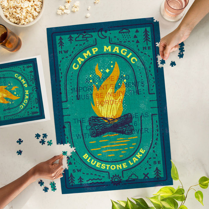 Bluestone Lake, West Virginia, Lake Life Series, Camp Magic, 1000 Piece Jigsaw Puzzle