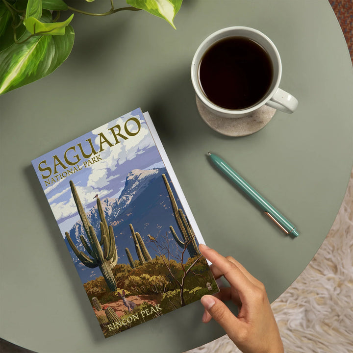 Lined 6x9 Journal, Saguaro National Park, Arizona, Rincon Peak, Lay Flat, 193 Pages, FSC paper