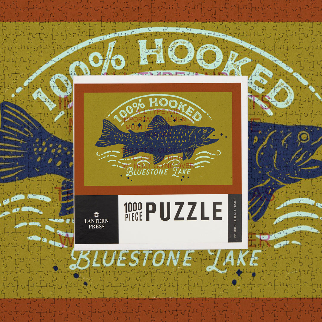 Bluestone Lake, WV, Lake Life Series, 100 Percent Hooked, 1000 Piece Jigsaw Puzzle