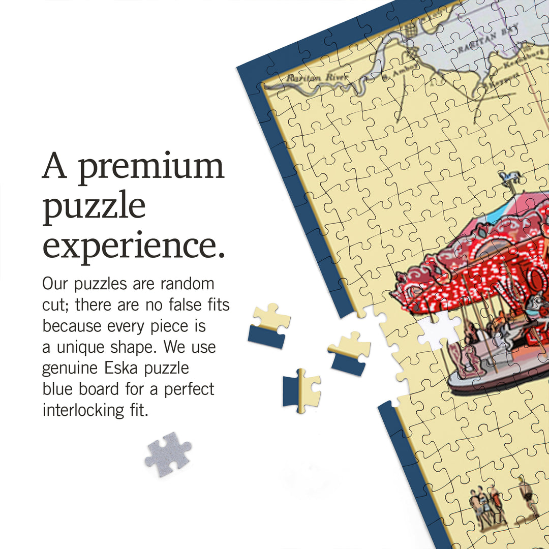 Central Jersey Shore, Nautical Chart #2, 1000 Piece Jigsaw Puzzle