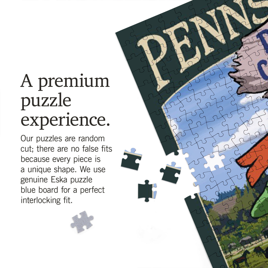 Lancaster County, Pennsylvania, Destination Signpost, Jigsaw Puzzle