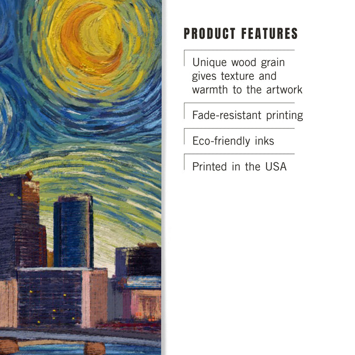 Philadelphia, Pennsylvania, Starry Night City, Wood Sign and Postcards