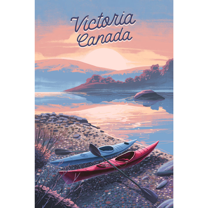 Victoria, Canada, Get Outside Series, Glassy Sunrise, Kayak canvas art