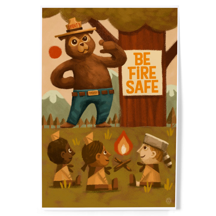 Smokey Bear, Fire Safety School, Officially Licensed, Art & Giclee Prints