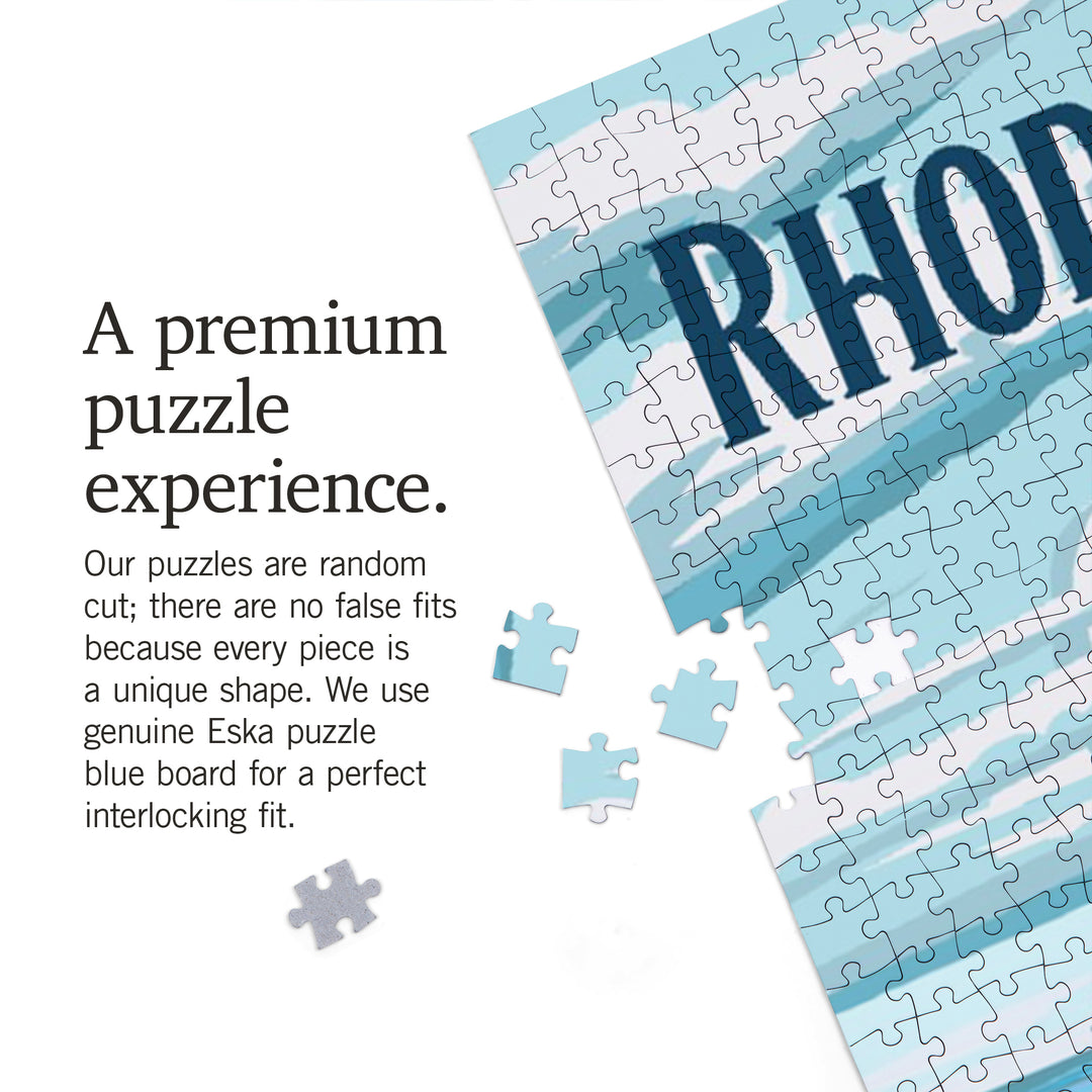 Rhode Island, Painterly, Dory and Lobster Traps, 1000 Piece Jigsaw Puzzle