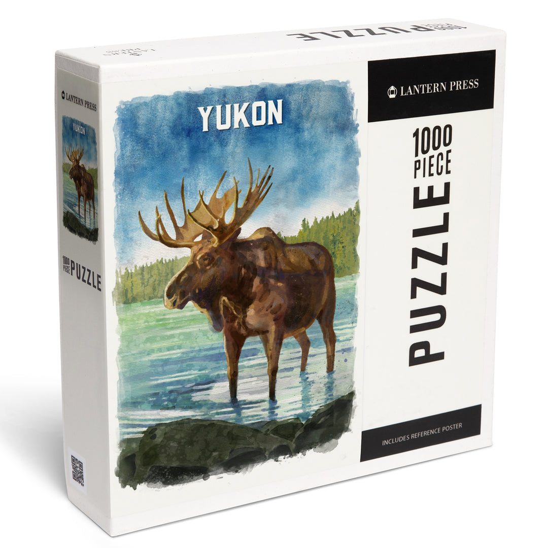 Yukon, Watercolor Study, Moose
