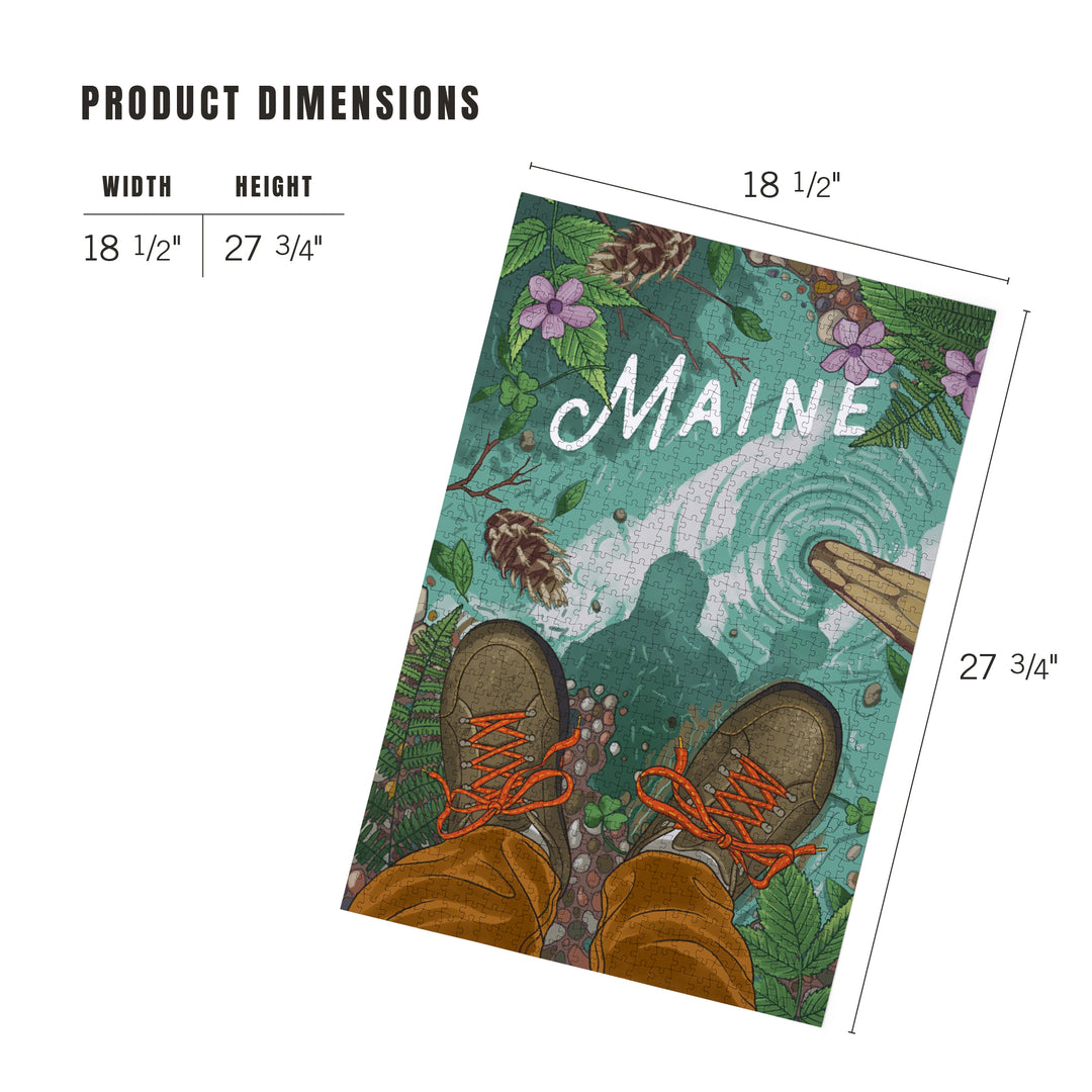 Maine, Embrace the Elements Hiking, Jigsaw Puzzle