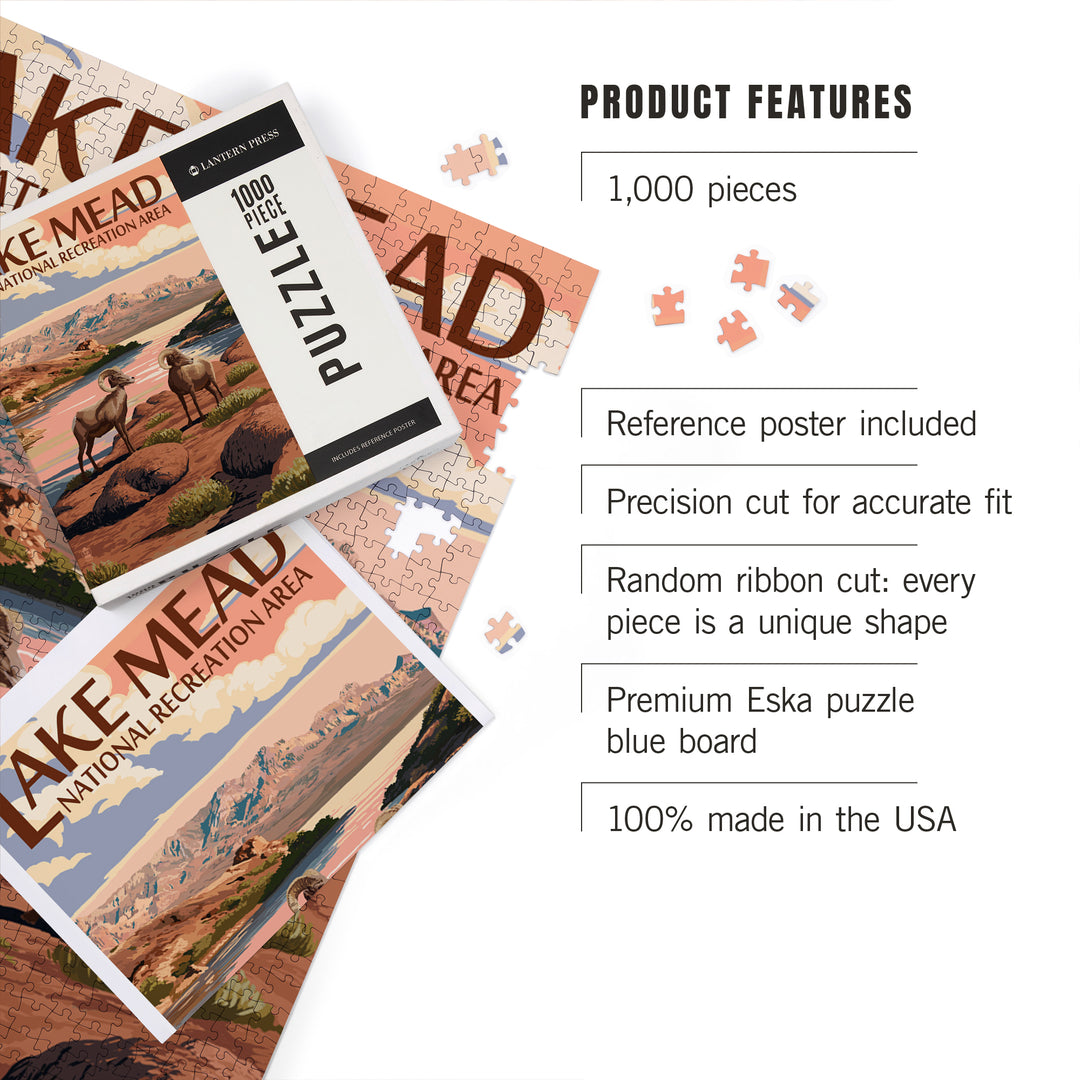 Lake Mead, National Recreation Area, Bighorn Sheep, Jigsaw Puzzle