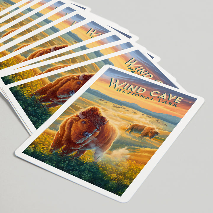 Playing Cards, Wind Cave National Park, South Dakota, Oil Painting, 52 Card Deck with Jokers in Box, Unique Art