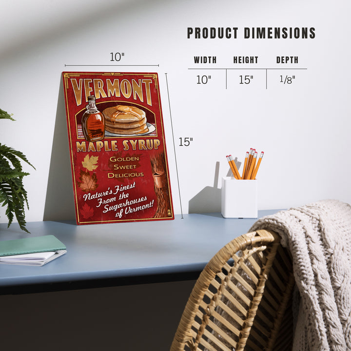 Vermont, Maple Syrup Vintage Sign, Wood Sign and Postcards