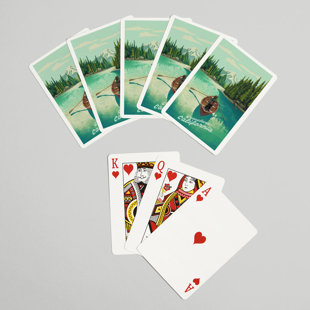Playing Cards, Groveland, California, Quiet Explorer, Boating, Mountain, 52 Card Deck with Jokers in Box, Unique Art