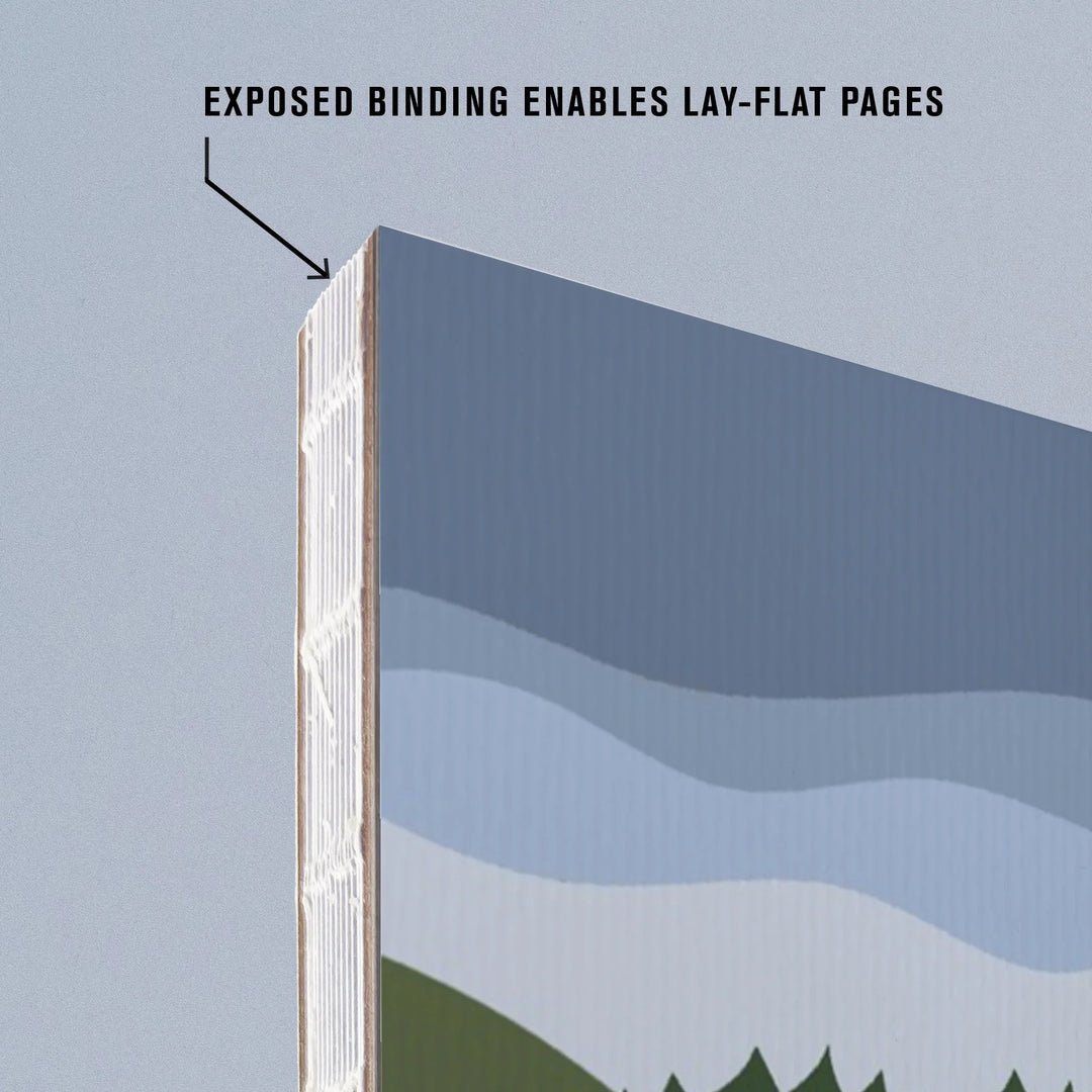 Lined 6x9 Journal, Grand Canyon National Park, Arizona, Off the Grid (Tent), Discover, Vector, Lay Flat, 193 Pages, FSC paper