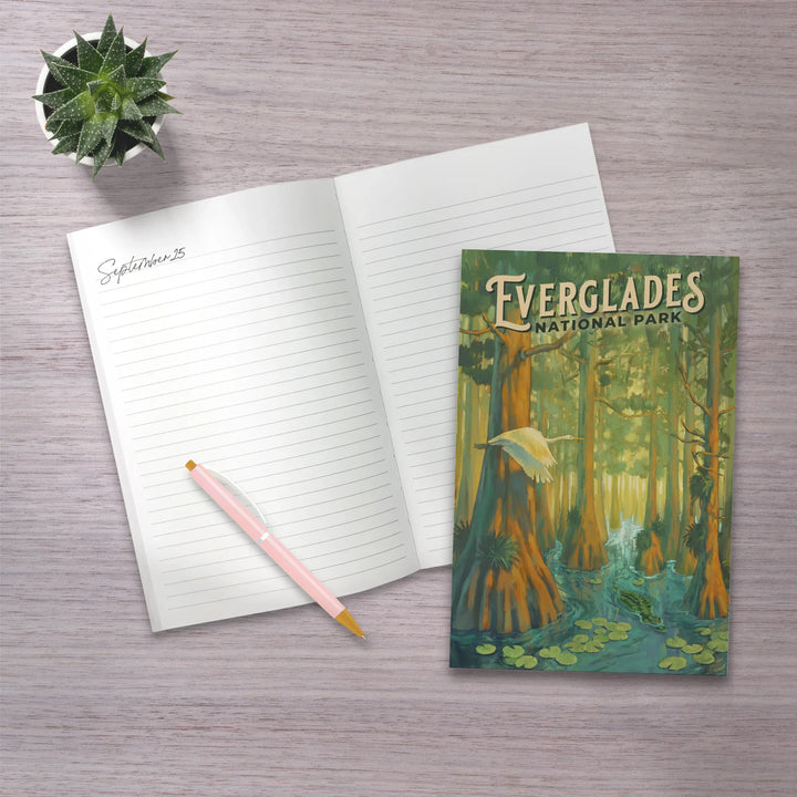 Lined 6x9 Journal, Everglades National Park, Florida, Oil Painting, Lay Flat, 193 Pages, FSC paper