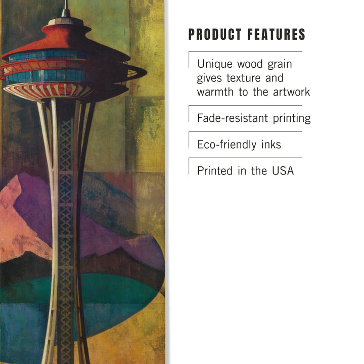 Seattle, Washington, Space Needle World's 9228, Wood Sign and Postcards