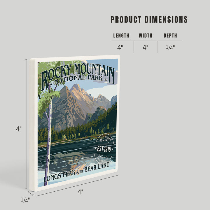Rocky Mountain National Park, Colorado, Longs Peak and Bear Lake Press, Coasters