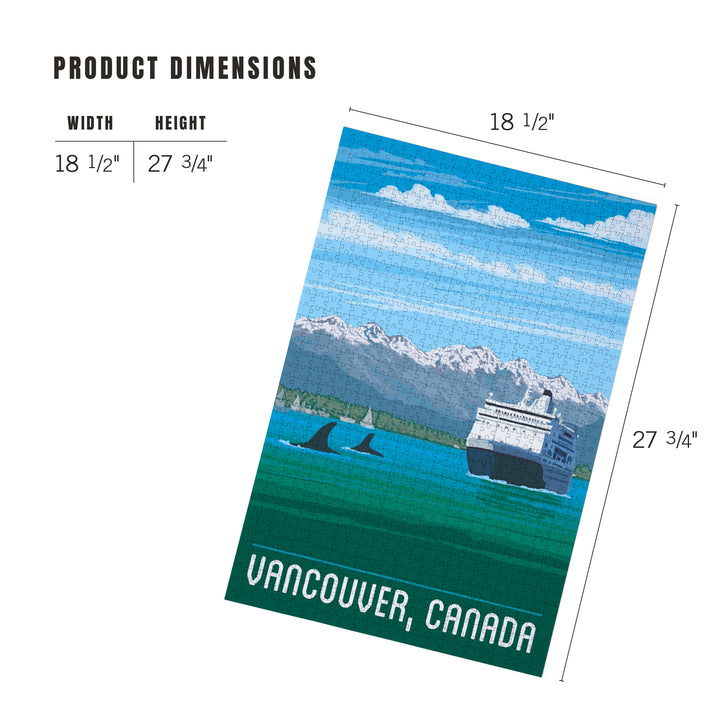 Vancouver, British Columbia, Canada, Cruise, Painterly, 1000 Piece Jigsaw Puzzle