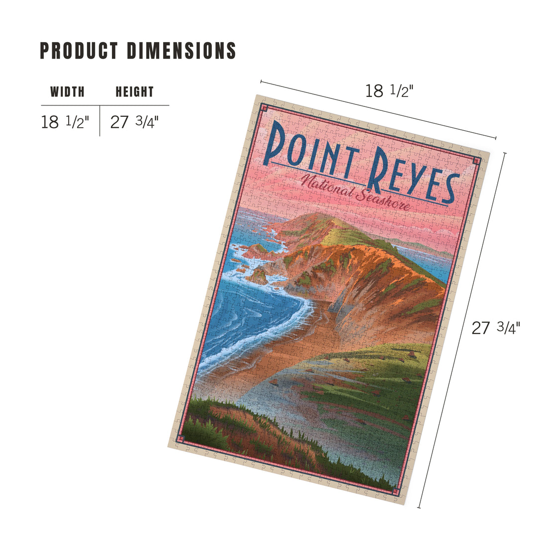 Point Reyes National Seashore, California, Lithograph, Jigsaw Puzzle