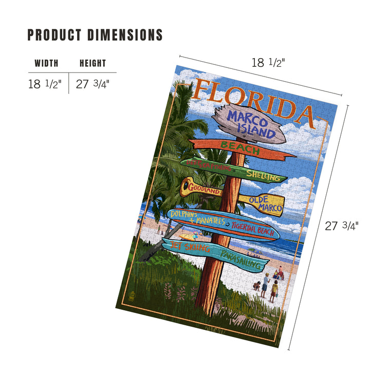 Marco Island, Florida, Destinations Sign, Jigsaw Puzzle