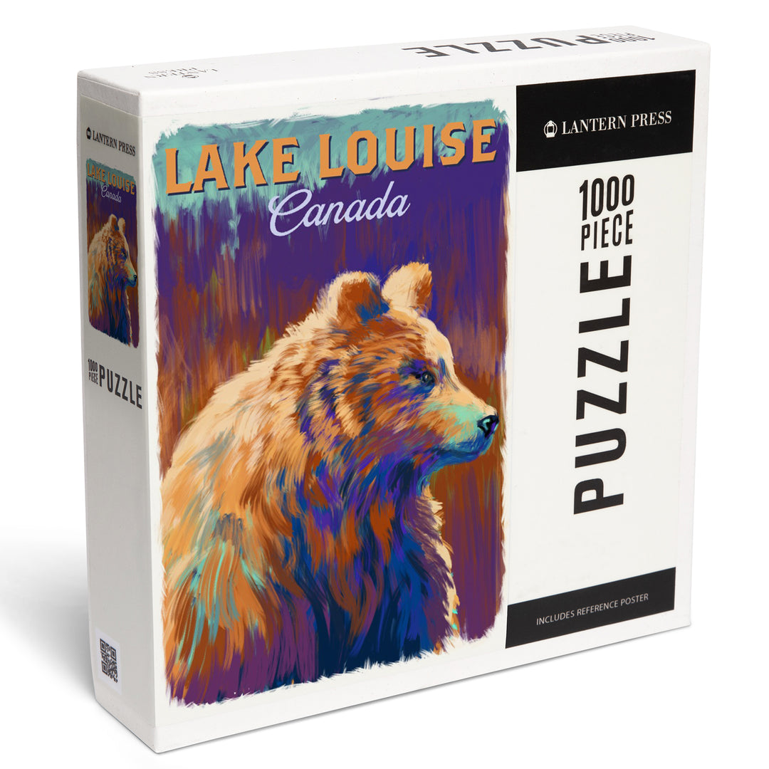 Lake Louise, Canada, Grizzly Bear, Vivid, Jigsaw Puzzle