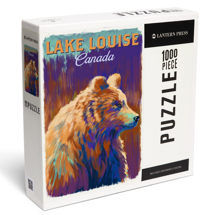 Lake Louise, Canada, Grizzly Bear, Vivid, Jigsaw Puzzle