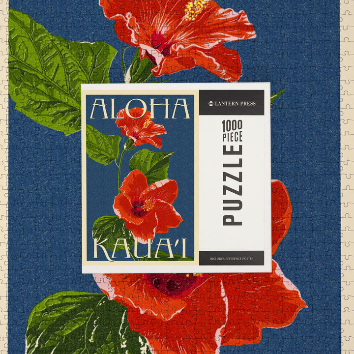 Kaua'i, Hawaii, Red Hibiscus, Jigsaw Puzzle