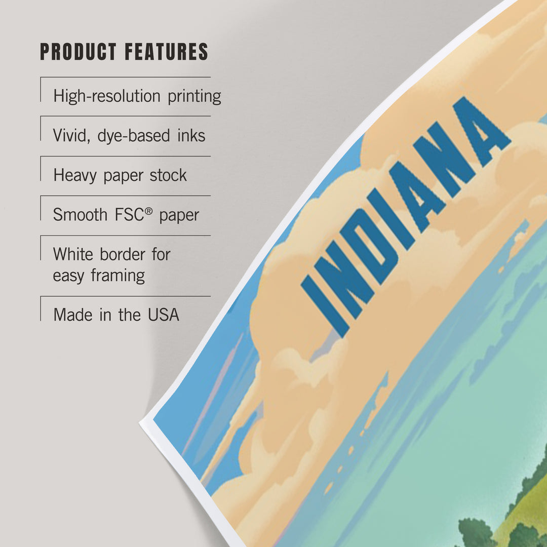 Indiana, Lithograph, Corn Harvest, Art & Giclee Prints