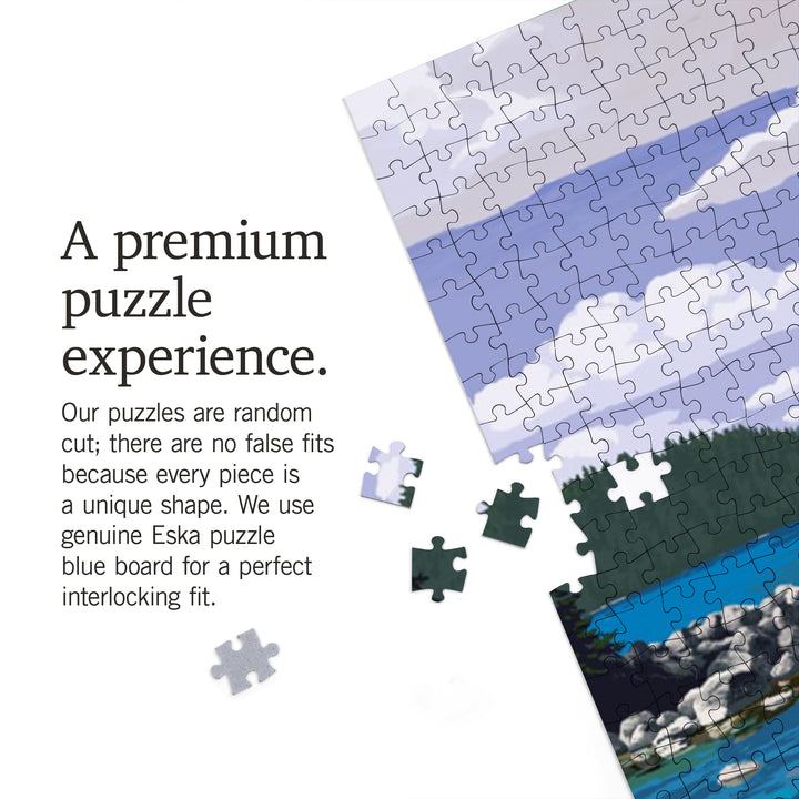 Lake Tahoe, Kayakers in Secret Cove, 1000 Piece Jigsaw Puzzle