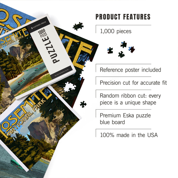 Yosemite National Park, California, Merced River Rafting, Jigsaw Puzzle