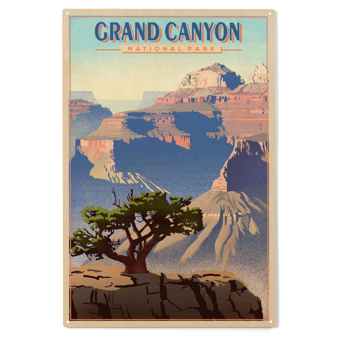 Grand Canyon National Park, Arizona, Lithograph, Wood Sign and Postcards