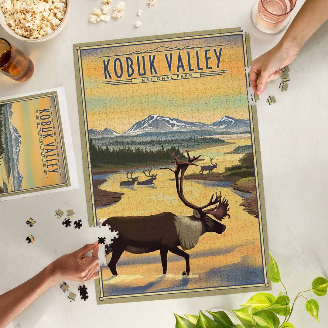 Kobuk Valley National Park, Alaska, Lithograph, 1000 Piece Jigsaw Puzzle