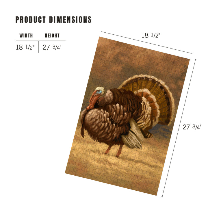 Turkey, Thanksgiving Oil Painting, 1000 Piece Jigsaw Puzzle