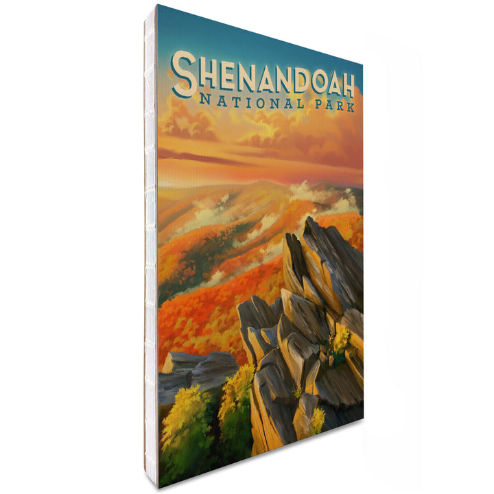 Lined 6x9 Journal, Shenandoah National Park, Virginia, Oil Painting, Lay Flat, 193 Pages, FSC paper