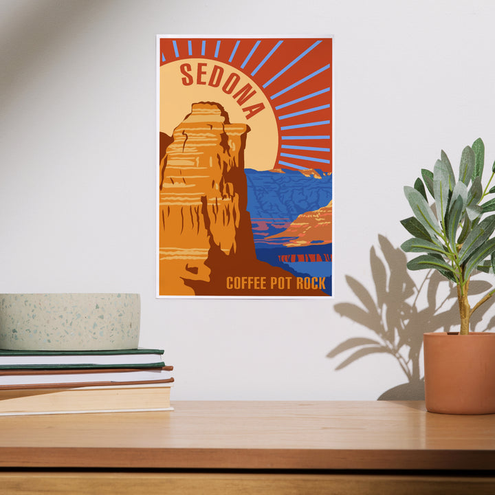 Sedona, Arizona, Coffee Pot Rock, Psychedelic, Art & Giclee Prints