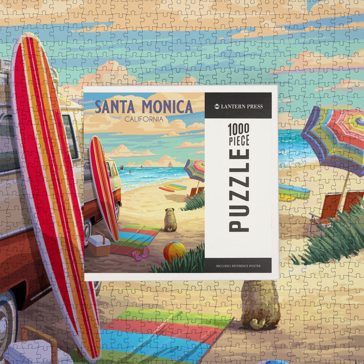 Santa Monica, California, Sand N Surf, Jigsaw Puzzle