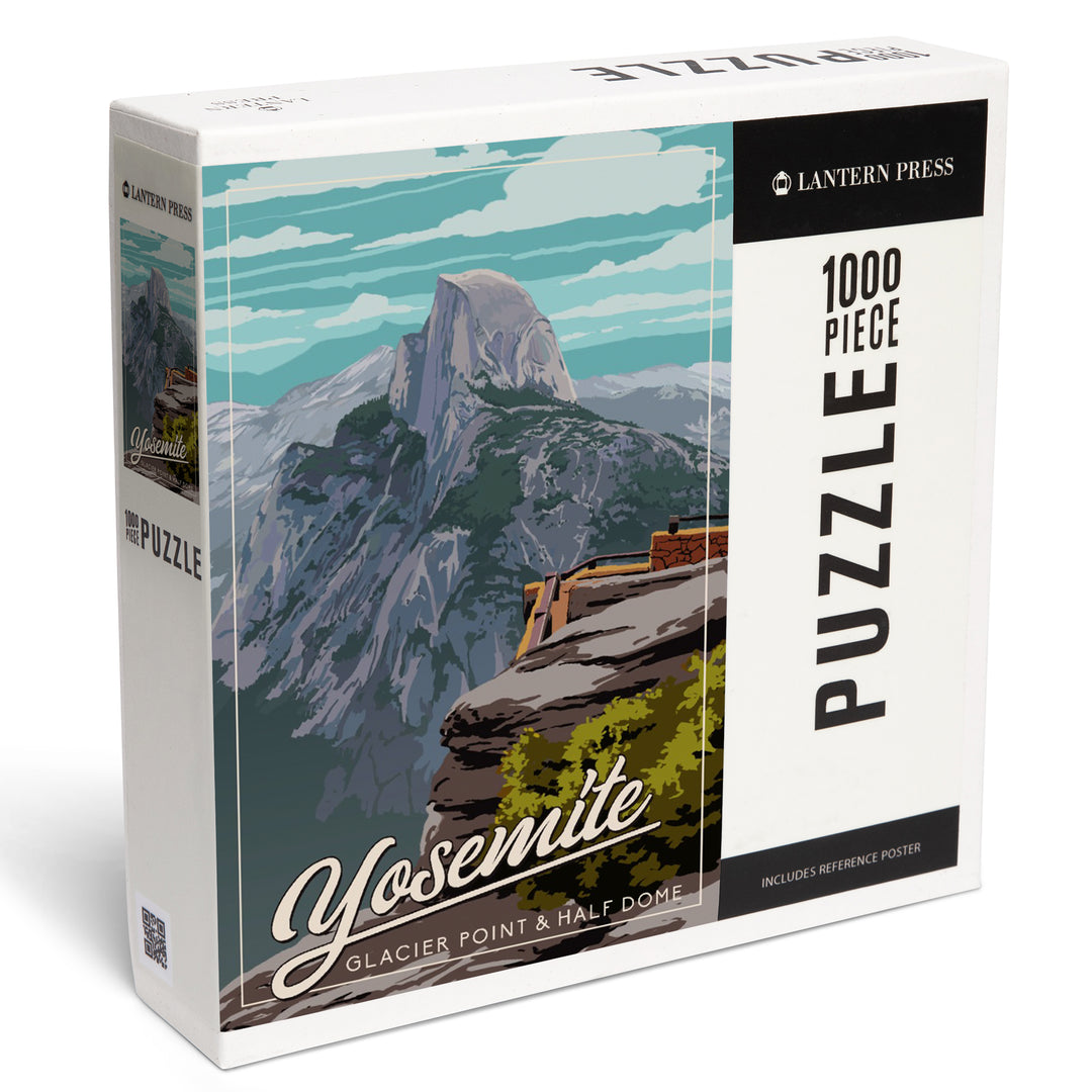 Yosemite National Park, California, Glacier Point and Half Dome View, 1000 Piece Jigsaw Puzzle